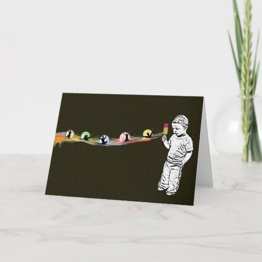 Carte de note d'arc-en-ciel du Popsicle de Justin (Devant)