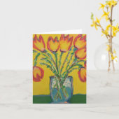 Carte de note d'art (Fleur jaune)