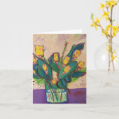 Carte de note d'art (Fleur jaune)