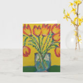 Carte de note d'art (Fleur jaune)
