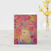 Carte de note d'art (Fleur jaune)