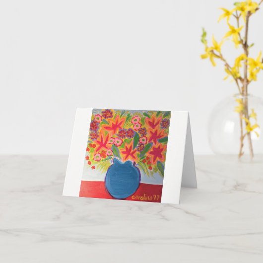 Carte de note d'art (Fleur jaune)