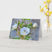 Carte de note d'art à trois Roses blanches (Fleur jaune)