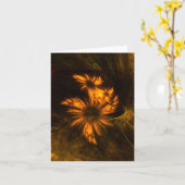 Carte de note d'art Abstrait du jardin Mystique (Fleur jaune)