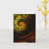 Carte de note d'art Abstrait floral Sunrise (Fleur jaune)