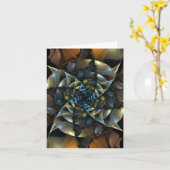 Carte de note d'art Abstrait Pinwheel (Fleur jaune)