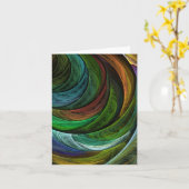 Carte de note d'art Abstraite couleur (Fleur jaune)