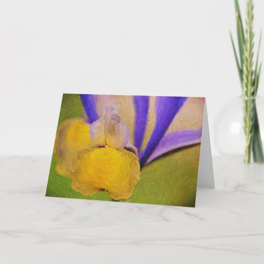 Carte de note d'art Abstraite Iris (Devant)
