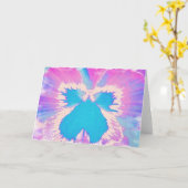 Carte de note d'art Abstraite papillon (Fleur jaune)