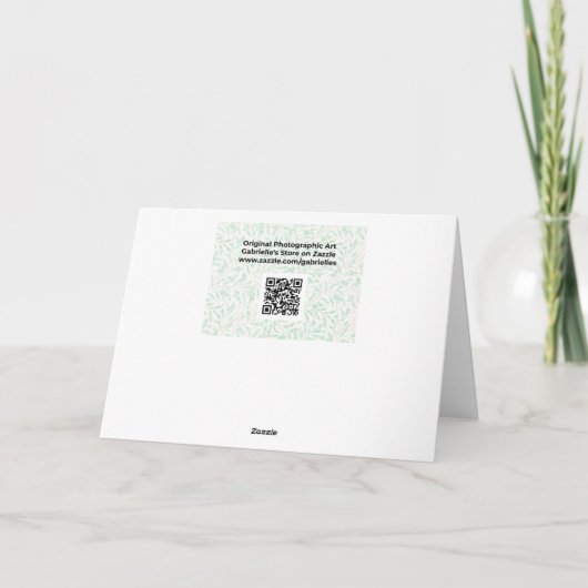 Carte de note d'art aux fleurs rose pâle (Dos)