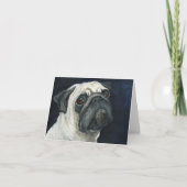 Carte de note d'art carlin Face Dog (Devant)