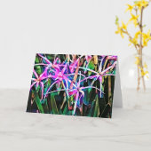 Carte de note d'art colorée Spider Lily (Fleur jaune)