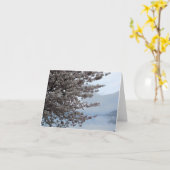 Carte de note d'art de cerisier en fleurs (Fleur jaune)