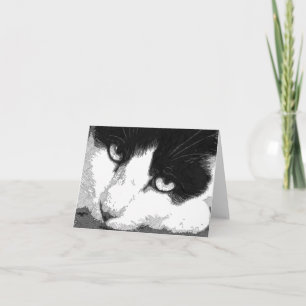Carte de note d'art de chat