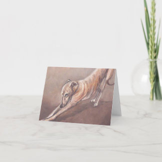 Carte de note d'art de chien de bout droit de