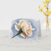 Carte de note d'art de fleur de rose de teint de p (Fleur jaune)