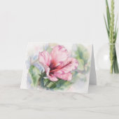 Carte de note d'art de fleur tropicale d'hibiscus (Devant)