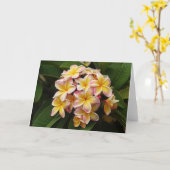 Carte de note d'art de Plumeria (Fleur jaune)