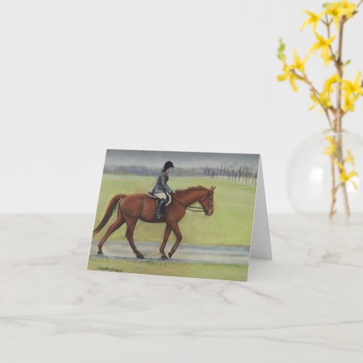 Carte de note d'art du cheval Morte (Fleur jaune)