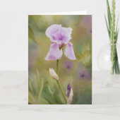Carte de note d'art du jardin fleuri Iris (Devant)