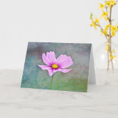 Carte de note d'art en rose Artsy (Fleur jaune)