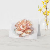 Carte de note d'art floral Fleur de rose rose blus (Fleur jaune)