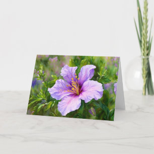 Carte de note d'art florale à fleurs tropicales vi