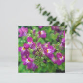 Carte de note d'art florale rose rose profond (Debout devant)