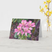 Carte de note d'art florale rose-tropicale (Fleur jaune)