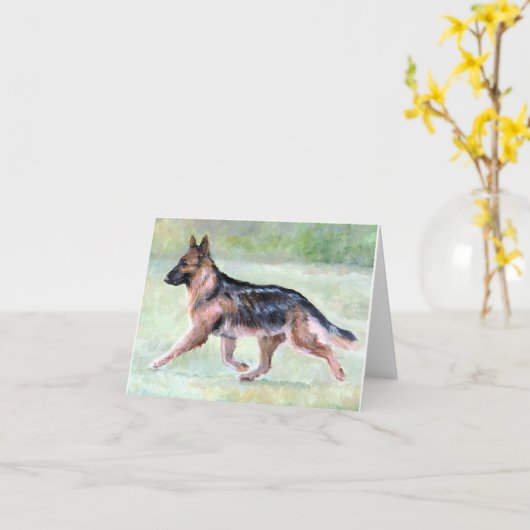 Carte de note d'art pour chien de déménagement all (Fleur jaune)