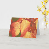 Carte de note d'art pour les feuilles d'automne or (Fleur jaune)