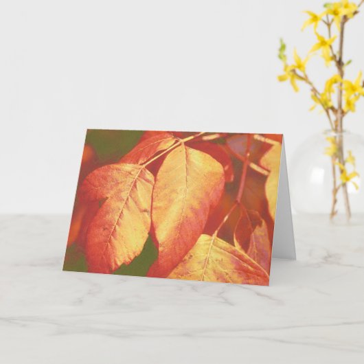 Carte de note d'art pour les feuilles d'automne or (Fleur jaune)