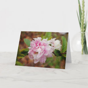 Carte de note d'art Quince Blossom Gouache