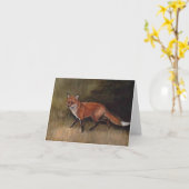 Carte de note d'art Red Fox (Fleur jaune)