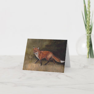 Carte de note d'art Red Fox