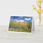 Carte de note d'aspect d'automne (Fleur jaune)