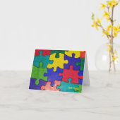 carte de note d'autisme (Fleur jaune)