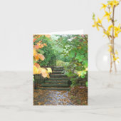 Carte de note d'automne (Fleur jaune)