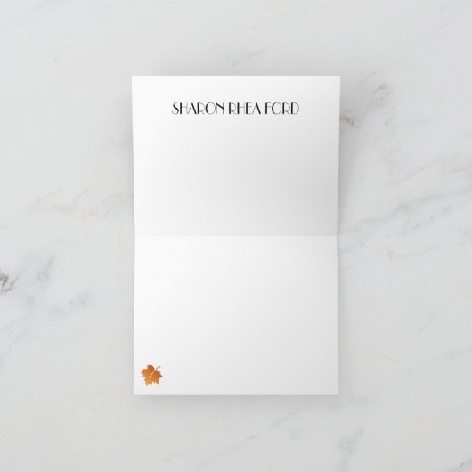 Carte de note d'automne (Intérieur)