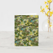 Carte de note d'avion de garçons (Fleur jaune)