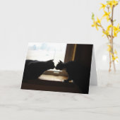 Carte de note de baiser de Kitty (Fleur jaune)