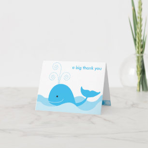 Carte de note de baleine bleue