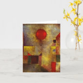 Carte de note de ballon rouge Paul Klee (Fleur jaune)
