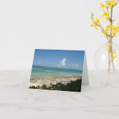 Carte de note de banc de sable des Bahamas, vierge (Fleur jaune)