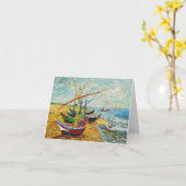 Carte de note de bateaux de pêche de Van Gogh (Fleur jaune)