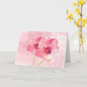 Carte de note de blanc d'aquarelle de feuille (Fleur jaune)