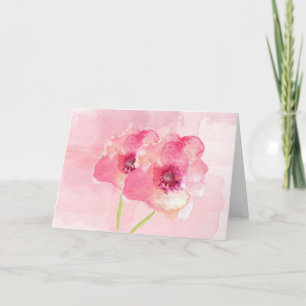 Carte de note de blanc d'aquarelle de feuille