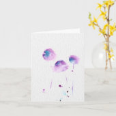 Carte de note de blanc d'aquarelle de fleur (Fleur jaune)
