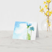 Carte de note de blanc d'aquarelle de fleur (Fleur jaune)