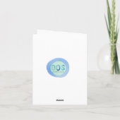 Carte de note de blanc d'aquarelle d'oiseau (Dos)